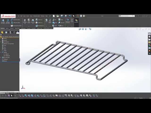 فیلم آموزشی: نحوه مدل سازی قفسه فر - آموزش Solidworks با زیرنویس فارسی