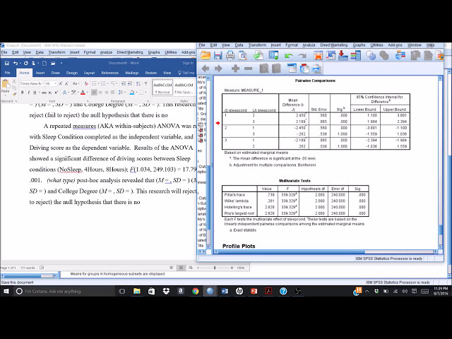 فیلم آموزشی: ANOVA بین موضوعات و اندازه گیری های مکرر در SPSS با زیرنویس فارسی