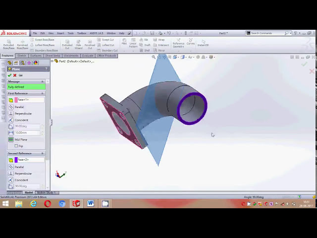 فیلم آموزشی: آموزش کامل طراحی قطعه فلنج زاویه دار solidworks