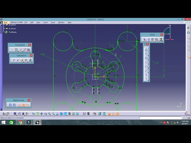 فیلم آموزشی: SKETCHER : تمرین 12 (CATIA V5)