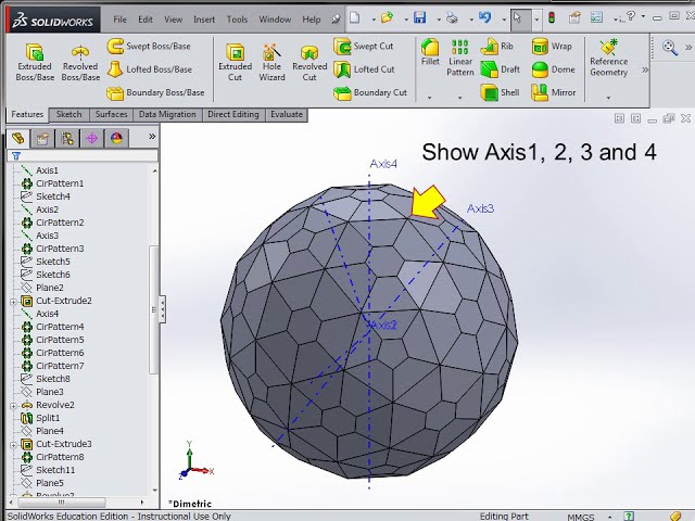 فیلم آموزشی: نحوه ساخت چند وجهی ژئودزیک کوتاه شده توسط SolidWorks / 3D CAD