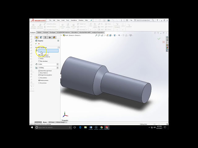 فیلم آموزشی: ویژگی چرخشی ENGT131 با پخ در SOLIDWORKS با زیرنویس فارسی