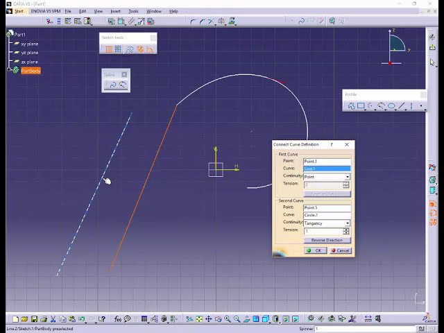 فیلم آموزشی: Catia V5: Sketch. اسپلاین با زیرنویس فارسی