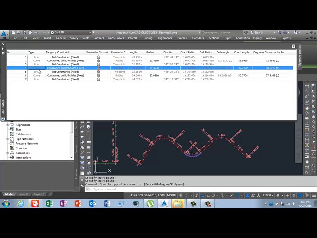 فیلم آموزشی: نحوه استفاده از ابزارهای چیدمان Alignment در Auto cad civil 3d (اصلاح، ترازهای شناور و رایگان) قسمت 1