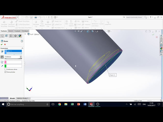 فیلم آموزشی: ویژگی Solidworks Dome و Inverted Dome با زیرنویس فارسی