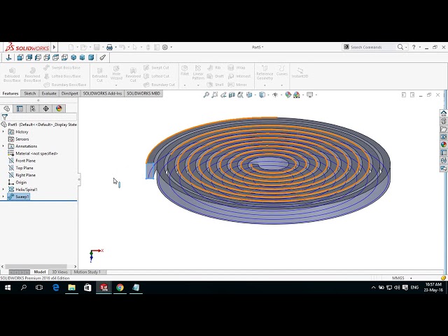 فیلم آموزشی: مبانی SolidWorks برای مبتدیان [ مدل سازی قطعات مارپیچی ] آموزش شماره 12