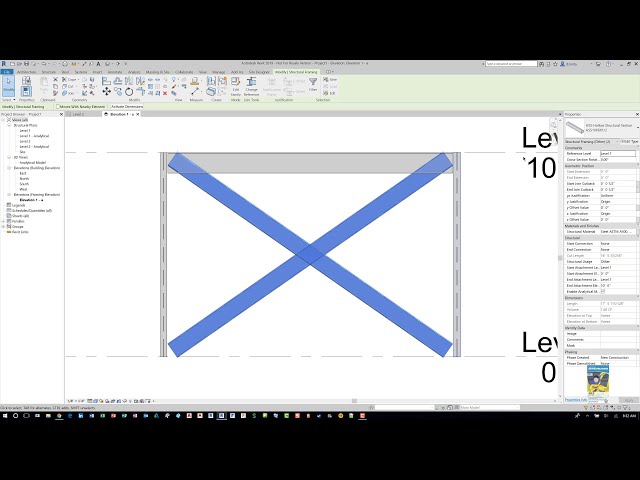 فیلم آموزشی: مهاربند سازه ای Revit - نحوه راهنمایی با زیرنویس فارسی