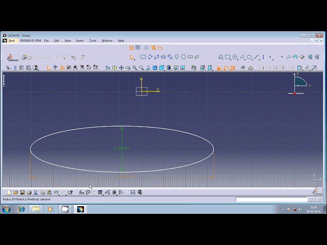 فیلم آموزشی: محور نیمه اصلی و محدودیت محور نیمه جزئی در اسکچر CATIA با زیرنویس فارسی