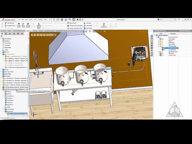 فیلم آموزشی: SOLIDWORKS Electrical Routing: Microbrew مثال با زیرنویس فارسی