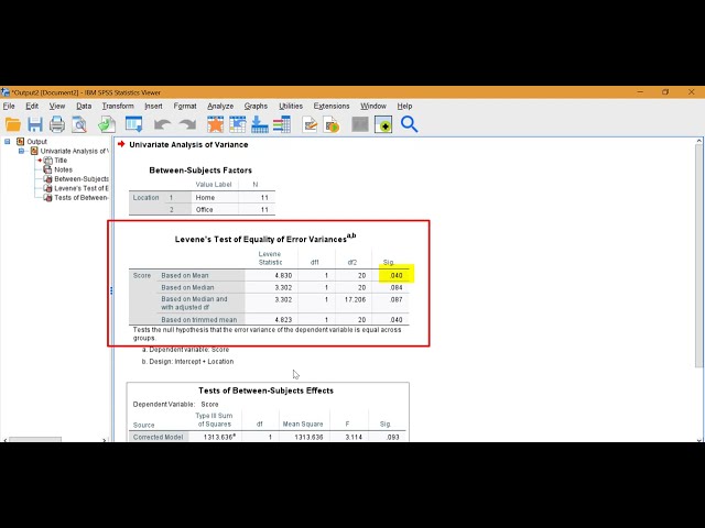 فیلم آموزشی: آزمون Levene برای برابری واریانس ها SPSS با زیرنویس فارسی