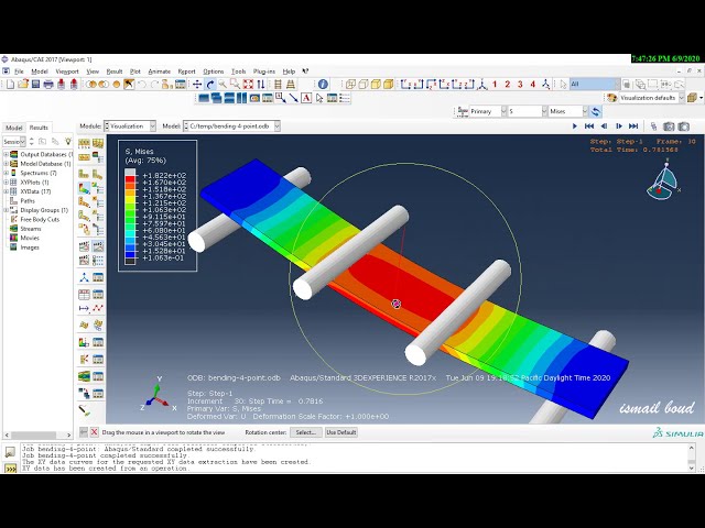 فیلم آموزشی: آنالیز تست خمش 4 امتیازی با استفاده از #abaqus