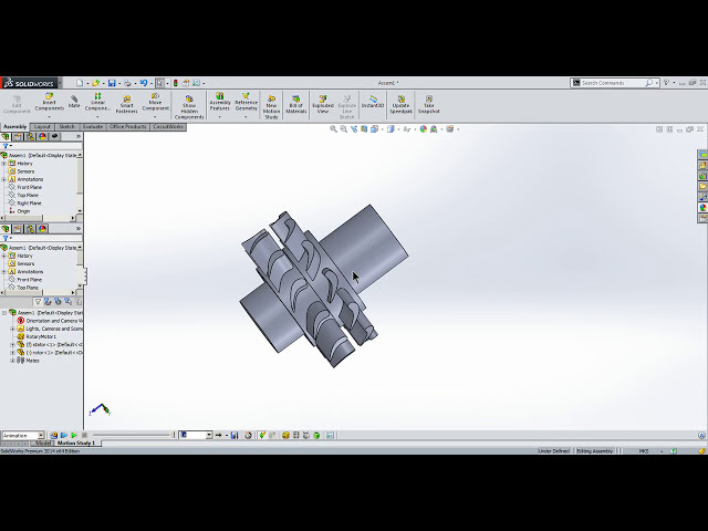 فیلم آموزشی: آموزش ساخت انیمیشن Solidworks مونتاژ استاتور روتور