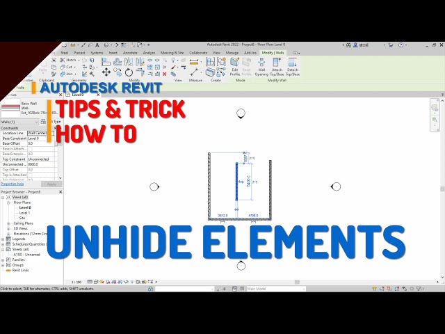 فیلم آموزشی: Autodesk Revit چگونه عناصر را آشکار کنیم با زیرنویس فارسی