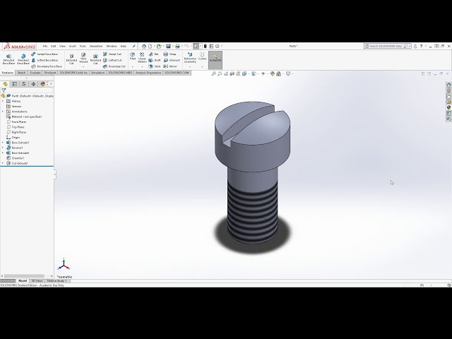 فیلم آموزشی: مدلسازی پارامتری با Solidworks Ch.14 #CapScrew