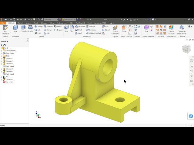 فیلم آموزشی: آموزش Autodesk Inventor برای مبتدیان تمرین 6