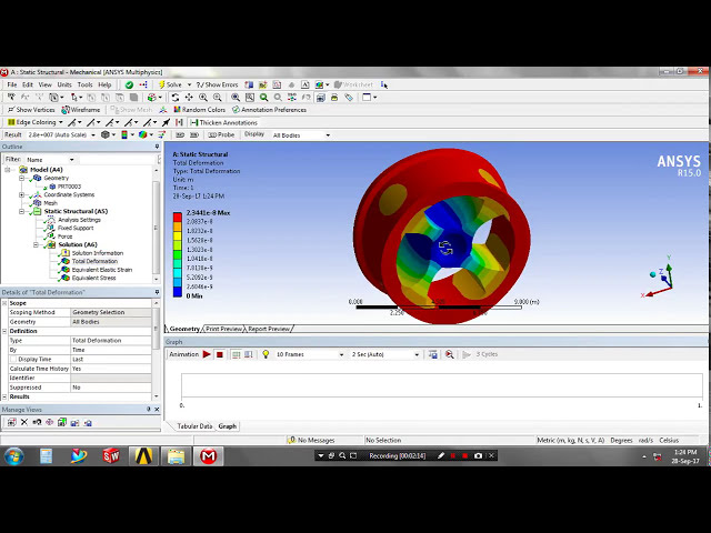 فیلم آموزشی: تجزیه و تحلیل ساختاری استاتیکی فلایویل در میز کار ANSYS