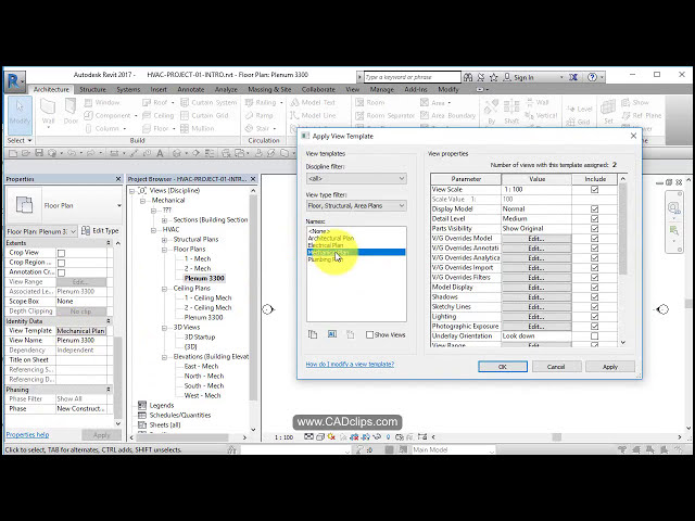 فیلم آموزشی: REVIT HVAC PROJECT 01 PLENUM LEVEL VIEW TEMPLATE کانالهای زیر نظم و انضباط با زیرنویس فارسی