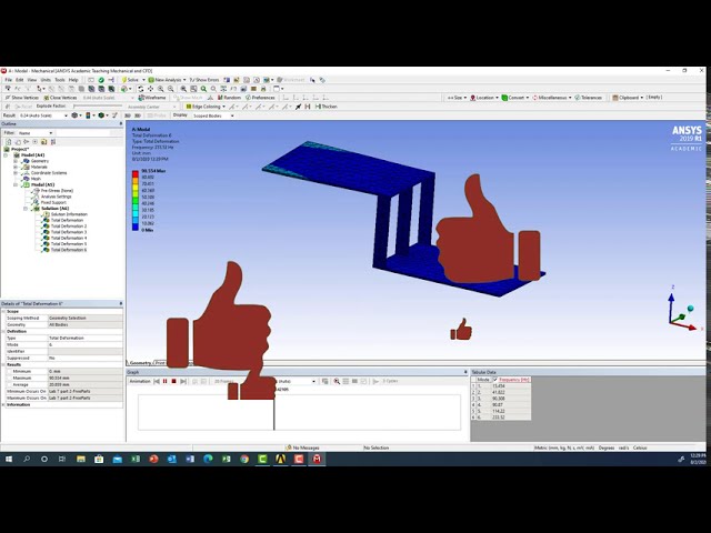 فیلم آموزشی: شبیه‌سازی تحلیل مودال در میز کار ANSYS - فرکانس‌های اساسی و شکل‌های حالت. با زیرنویس فارسی