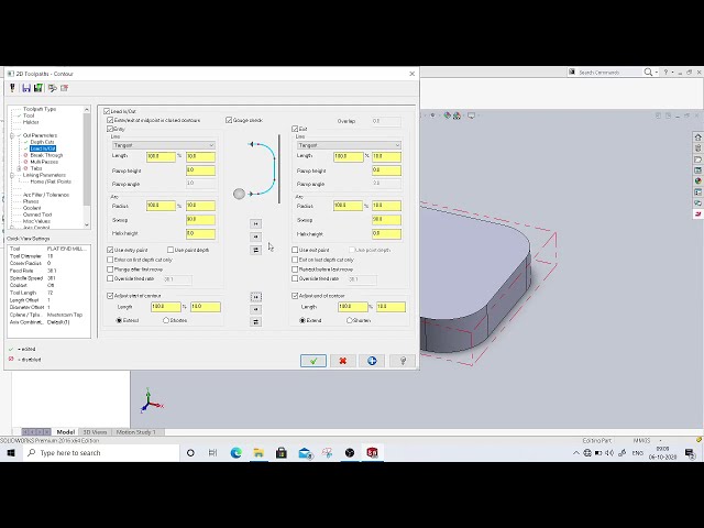 فیلم آموزشی: عملیات فرز کانتور در MasterCAM برای Solidworks