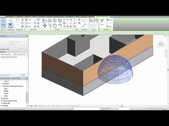 فیلم آموزشی: Autodesk Revit 2017 - چگونه یک سقف گنبدی شیشه ای ایجاد کنیم با زیرنویس فارسی