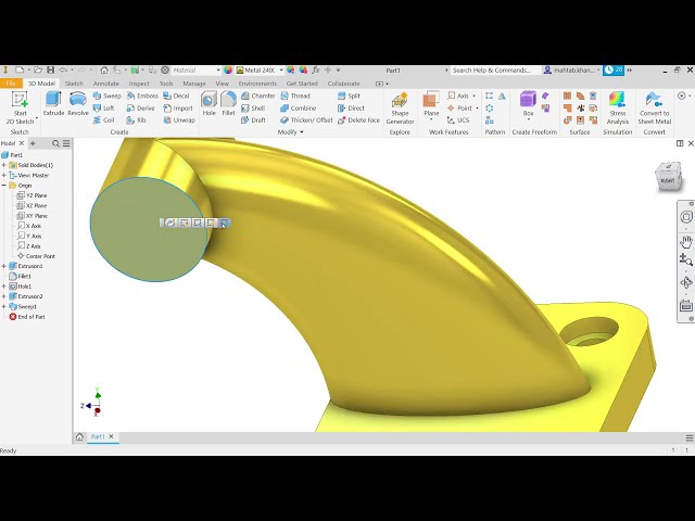 فیلم آموزشی: آموزش Autodesk Inventor 2021 برای مبتدیان تمرین 15 با زیرنویس فارسی