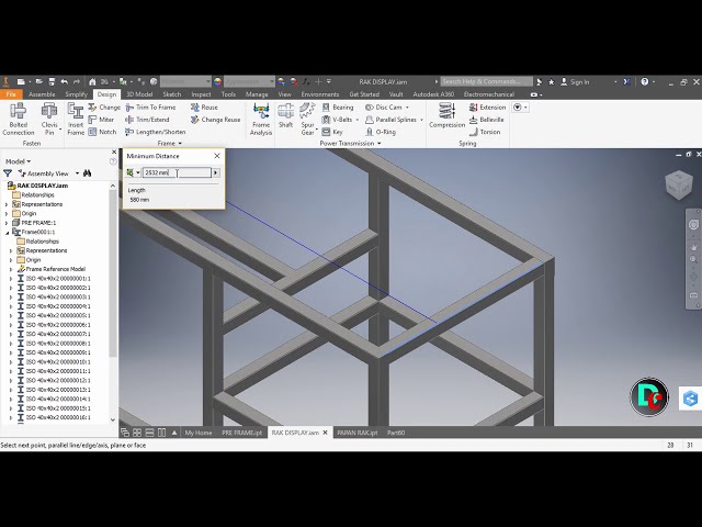 فیلم آموزشی: آموزش Autodesk Inventor : Desk Shelf (با استفاده از Frame Generator) با زیرنویس فارسی