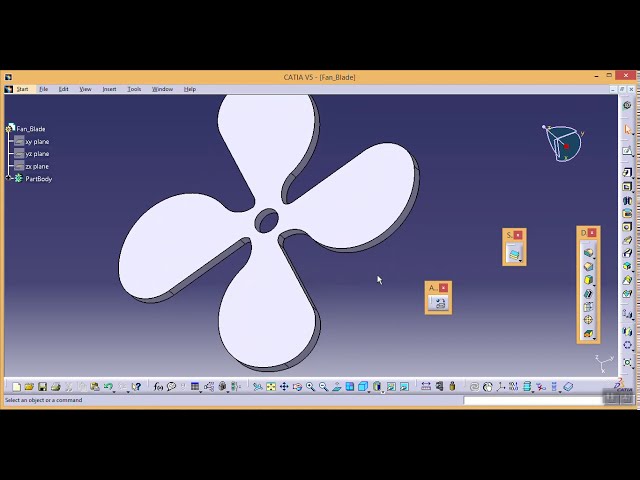 فیلم آموزشی: نحوه طراحی تیغه فن ساده با استفاده از catia