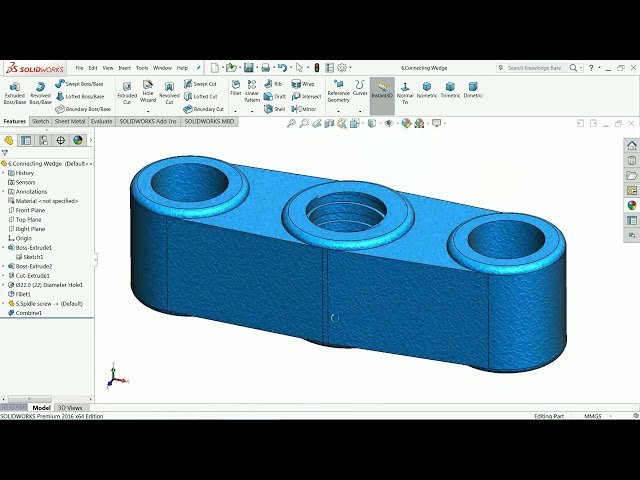 فیلم آموزشی: طراحی لوله ویس در Solidworks 6. اتصال گوه با زیرنویس فارسی