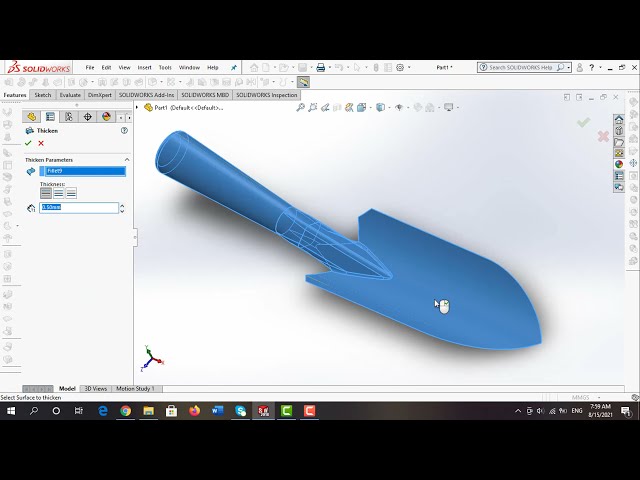 فیلم آموزشی: Solidworks: بیل باغچه با زیرنویس فارسی