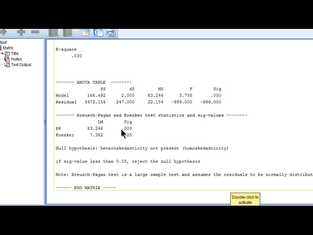 فیلم آموزشی: V14.24 - Breusch-Pagan و Koenker در رگرسیون چندگانه از طریق SPSS با زیرنویس فارسی