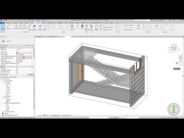 فیلم آموزشی: نحوه ایجاد جزئیات تقویت کننده راه پله در Revit. | میلگرد در Revit