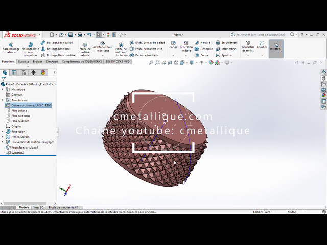 فیلم آموزشی: Solidworks: خنجر کردن روی سطح استوانه ای / ایجاد خنجر روی سطح استوانه ای