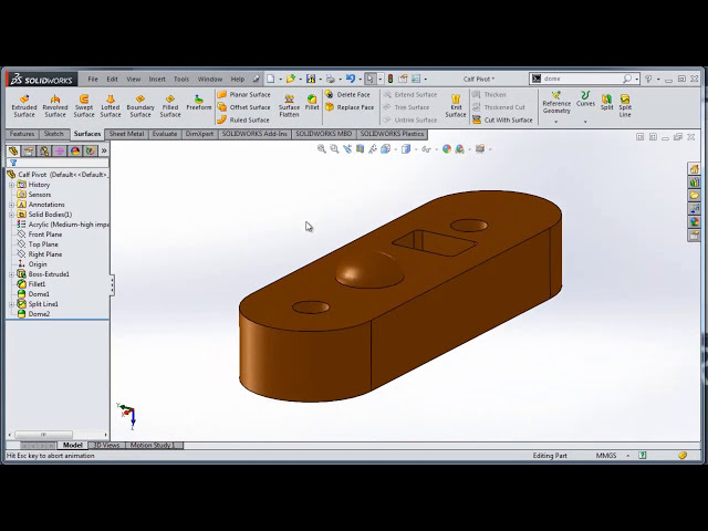 فیلم آموزشی: نکته فنی ویدیویی: کار با ویژگی Dome در SOLIDWORKS 3D CAD با زیرنویس فارسی