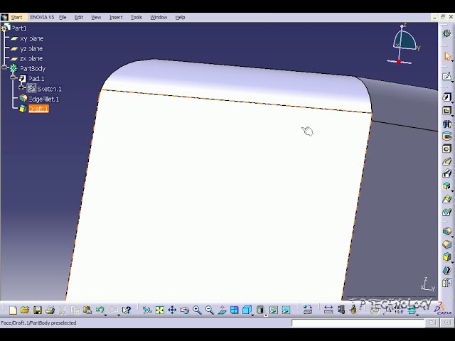 فیلم آموزشی: 105 خط بازتاب پیش نویس || آموزش CATIA V5 با زیرنویس فارسی