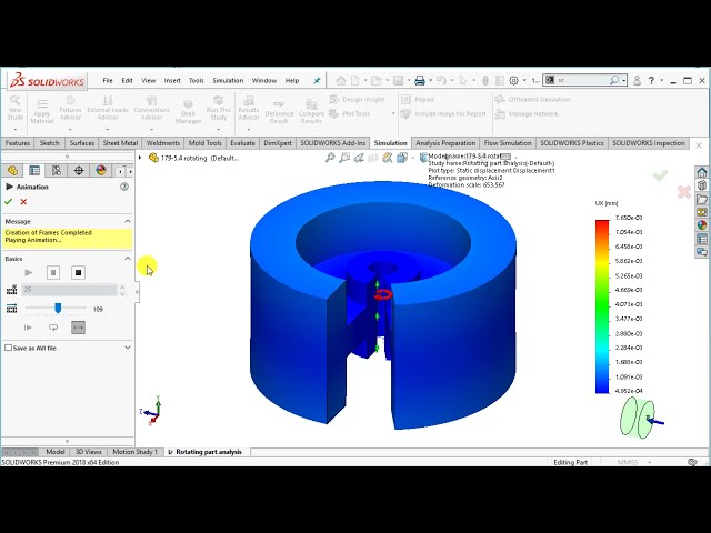 فیلم آموزشی: شبیه سازی Solidworks: تجزیه و تحلیل چرخ در حال چرخش در RPM مختلف