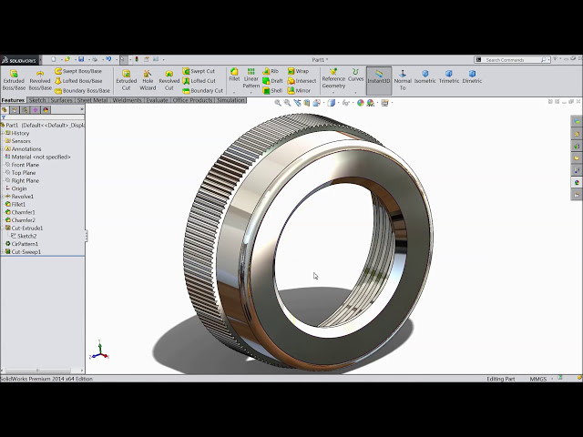 فیلم آموزشی: آموزش Solidworks | طرح مهره خنجر در Solidworks با زیرنویس فارسی