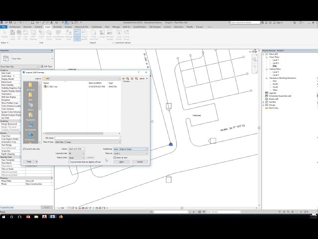 فیلم آموزشی: 2 وارد کردن فایل CAD با استفاده از مبدا خودکار به مبدا در Revit با زیرنویس فارسی