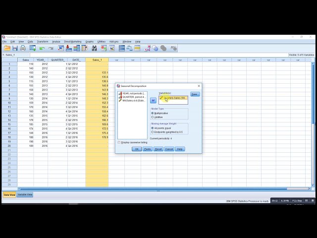 فیلم آموزشی: SPSS - سری زمانی (Historigram، میانگین متحرک، تغییرات فصلی) با زیرنویس فارسی