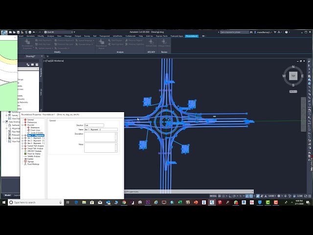 فیلم آموزشی: نحوه ایجاد Roundabout در Autodesk Civil 3D.| خواص دوربرگردان |. CH#31 با زیرنویس فارسی