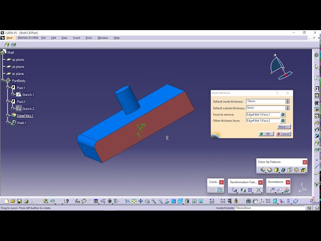 فیلم آموزشی: CATIA V5 - ایجاد پوسته با زیرنویس فارسی