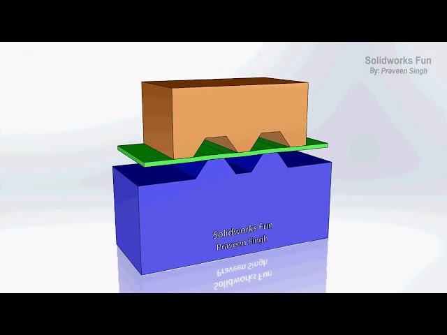 فیلم آموزشی: آموزش انیمیشن فرآیند منبت کاری ورق فلز در Solidworks با زیرنویس فارسی