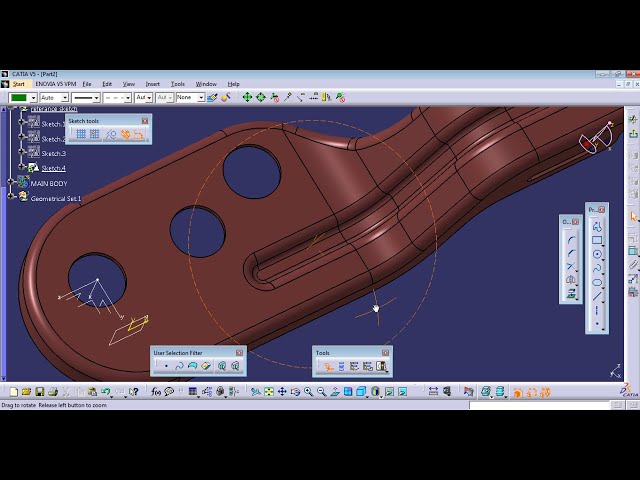 فیلم آموزشی: Catia v5- Leg Mounting Bracket(Remastering) آموزش 5