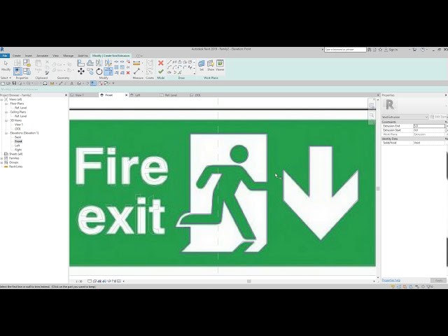 فیلم آموزشی: موضوع کلی نحوه ایجاد Exit Sign Family در Revit با زیرنویس فارسی