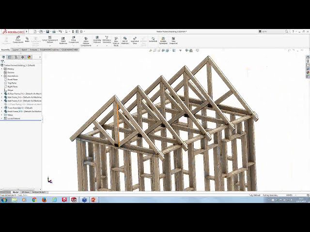 فیلم آموزشی: مدل یک ساختمان با قاب چوبی در Solidworks