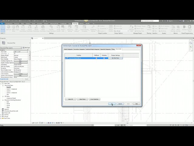 فیلم آموزشی: Revit Structure Tutorial - Halftone and Underlay یک مدل پیوندی با زیرنویس فارسی