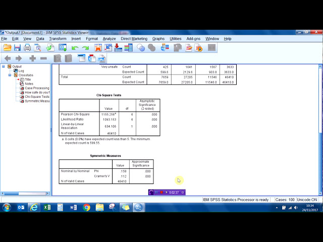 فیلم آموزشی: نحوه اجرای Chi Square، Cramer's V و Crosstabs با استفاده از SPSS با زیرنویس فارسی