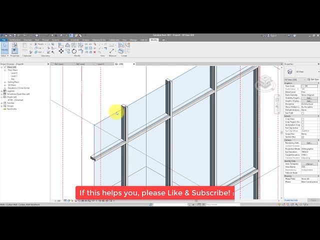 فیلم آموزشی: Revit Snippets: دیوارهای پرده ای با جزئیات دوبعدی تو در تو ایجاد کنید با زیرنویس فارسی