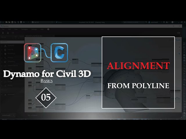 فیلم آموزشی: DYNAMO CIVIL 3D | 05- تراز از پلی لاین در دینام برای civil 3d