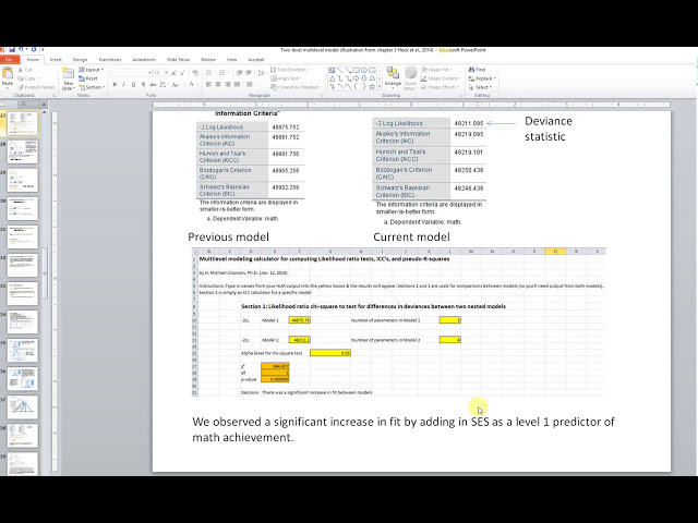 فیلم آموزشی: مدل چند سطحی دو سطحی با استفاده از SPSS (فصل 3 v2). HLM با قطع تصادفی به علاوه شیب ثابت با زیرنویس فارسی