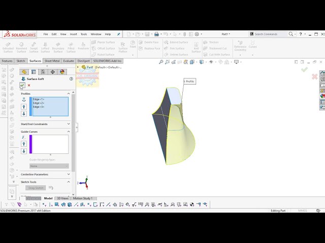 فیلم آموزشی: 「DESIGN 45」 سطح زیر شیروانی و سطح پر شده - آموزش solidworks